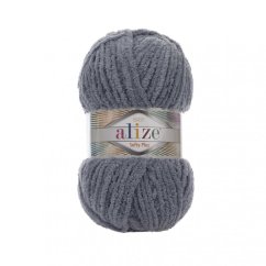 Příze Alize Softy Plus 087 – Tmavě šedá