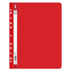 Červený rychlovazač A4 s europerforací