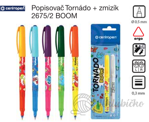 Pero kuličkové CENTROPEN  Tornado boom + zmizík