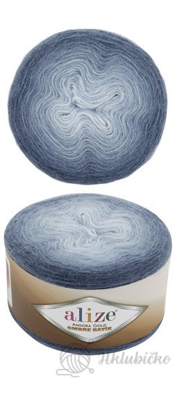 Angora Gold Ombré Batik 7363 – šedá