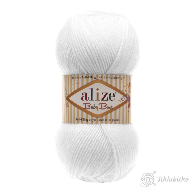 příze Baby best 55 bílá