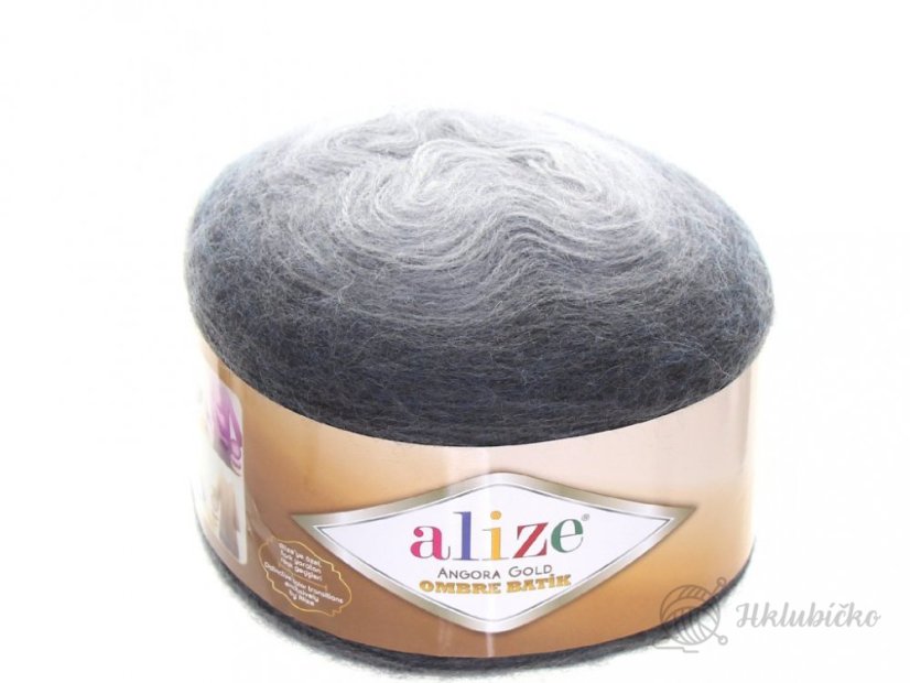 Angora Gold Ombré Batik 7267 – šedá