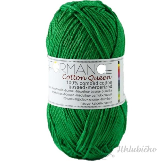 bavlněná příze Cotton Queen 100%  tmavě zelená