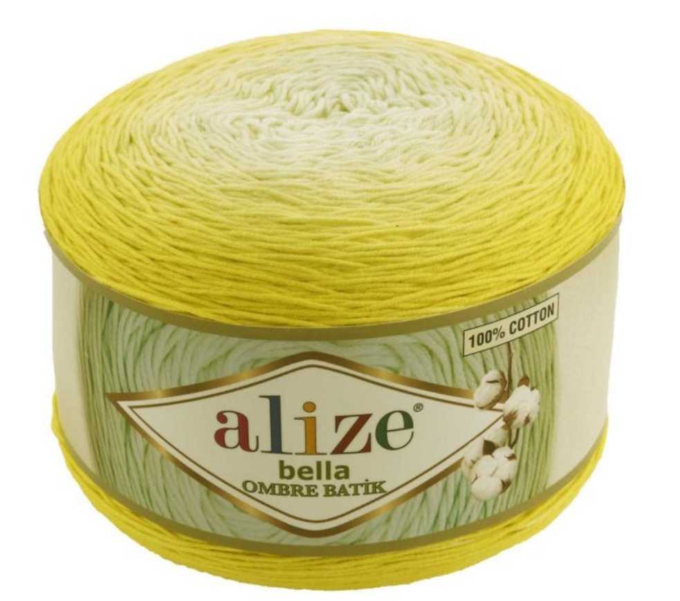 Alize Bella Ombre Batik – Přírodní bavlněná příze s nádhernými barevnými přechody - Materiál - Bavlna