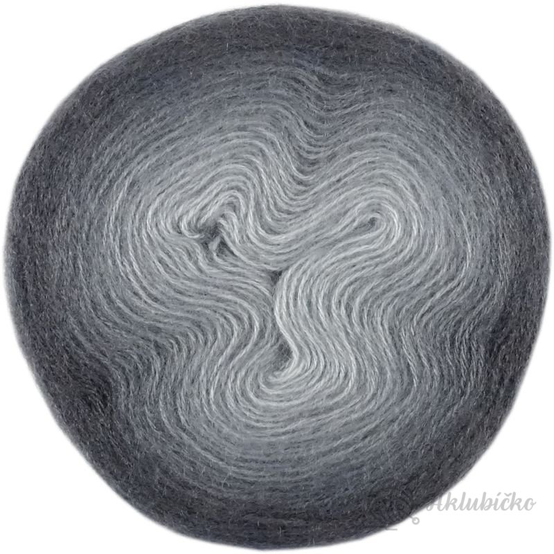 Angora Gold Ombré Batik 7267 – šedá