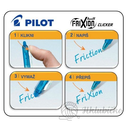Roller gelový PILOT Frixion Clicker 0,7 černý