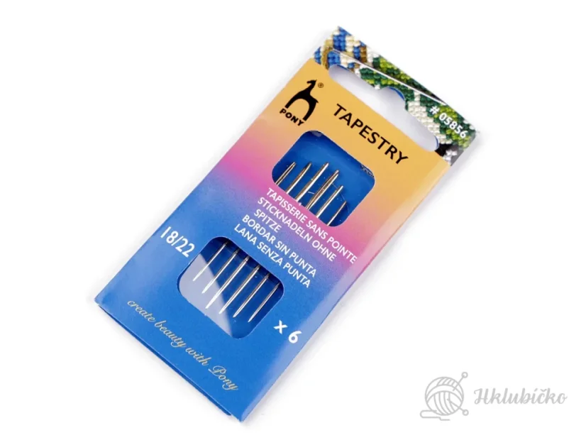 Vyšívací jehly tupé č. 18–22 - 6ks