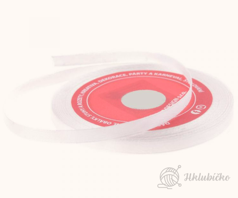 Saténová stuha smetanová š. 6 mm