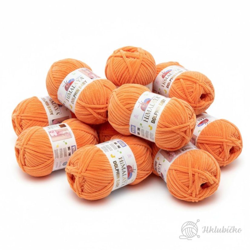 Příze Dolphin Baby 80316 – Oranžová- 10klubíček