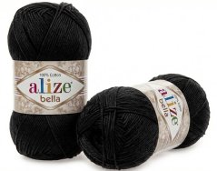 100% Bavlněná příze Bella 60 černá