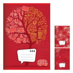 Školní sešit 444 linky  - okraje