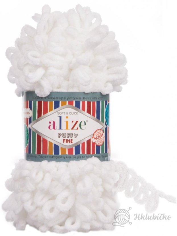 Alize Puffy fine 55 bílá