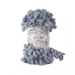 Příze Alize Puffy 428 – Ocelově šedá