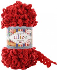 Alize Puffy fine 56 červená