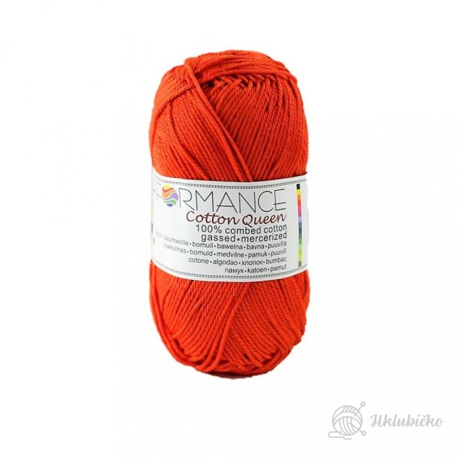 bavlněná příze Cotton Queen 100%  oranžová