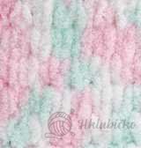 Příze Puffy color 6052 – marshmallow zeleno růžovo bílá