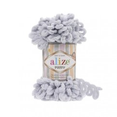 Příze Alize Puffy 416 – Světle šedá