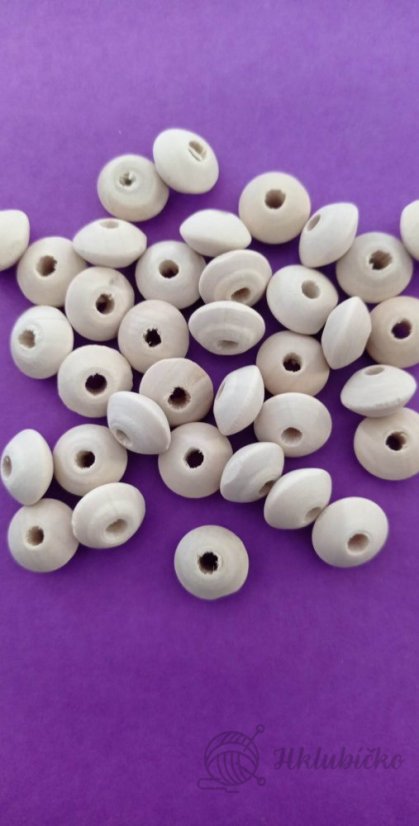 Korálky dřevěné disk  1,4cm , 1ks  přírodní /korálek/