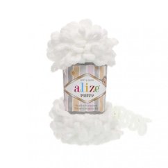 Příze Alize Puffy 55 Bílá