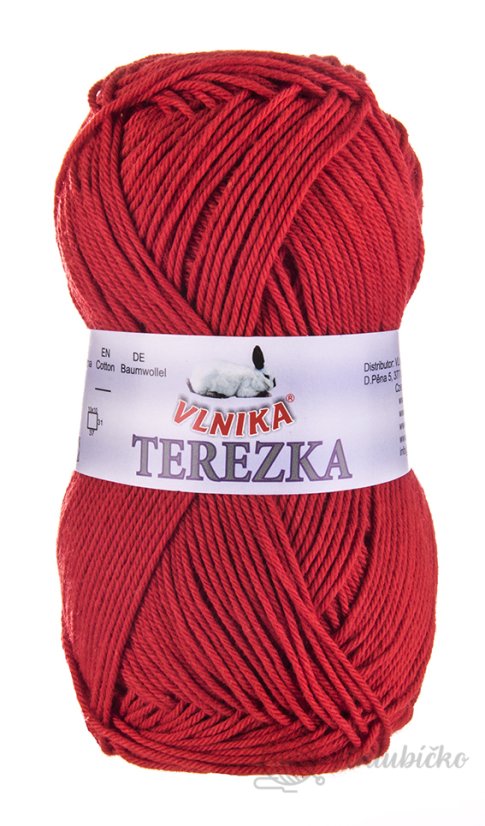 Bavlněná příze Terezka 135 – červená Bavlněná příze Terezka 135 – červená