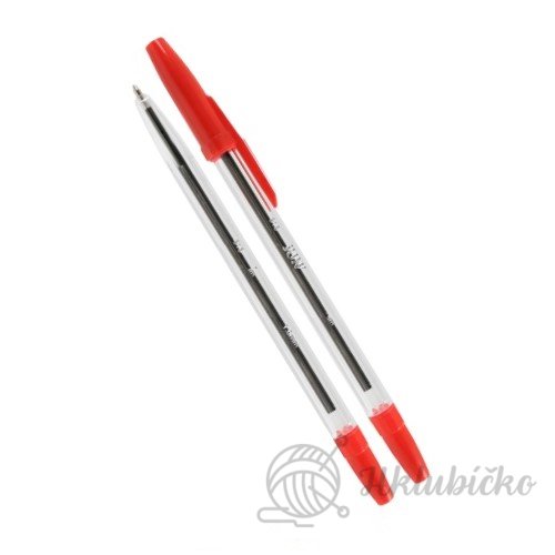 Jednorázové kuličkové pero  červené 0,7
