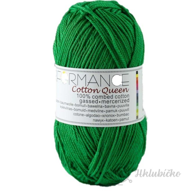 Bavlněná příze Cotton Queen 100% tmavě zelená