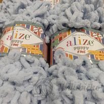 Alize Puffy fine 875 – šedá s nádechem fialové