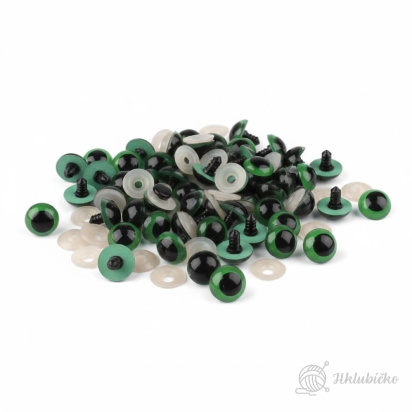 Bezpečnostní oči 15 mm-zelené