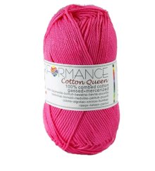 Bavlněná příze Cotton Queen 100% sytě růžová