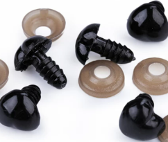 Čumáček černý bezpečnostní 12×13 mm srdce