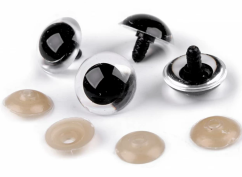 Oči velké s pojistkou O30 mm průhledné