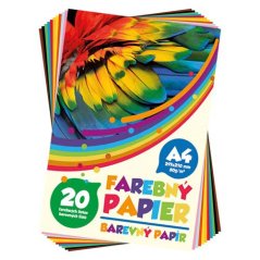 Složka barevných papíru 20 listů A4