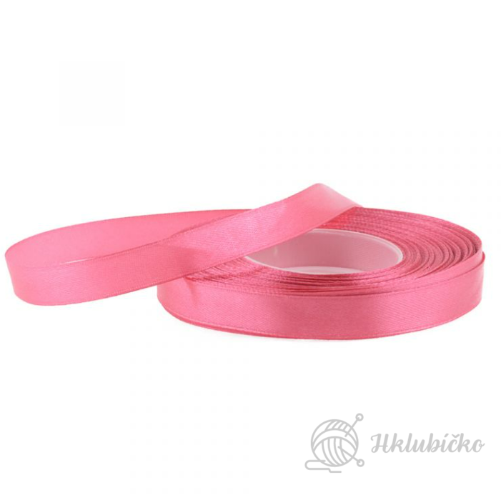 Stuha saténová 12mm/32m indická růžová