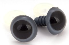 Bezpečnostní oči  15 mm- šedá hnědé