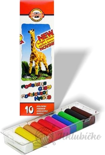 Školní plastelína KOH-I-NOOR 10 barev 200g v krabičce