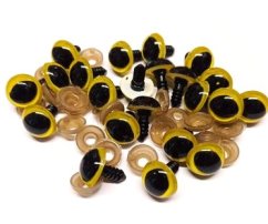 Bezpečnostní oči 14 mm kočičí jantar světlá
