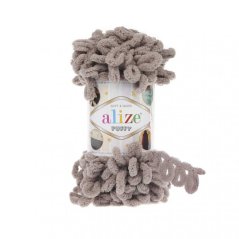 Příze Alize Puffy 268 – Pískově šedohnědá