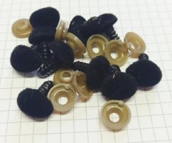 Čumáček samet bezpečnostní černá 20×15 mm