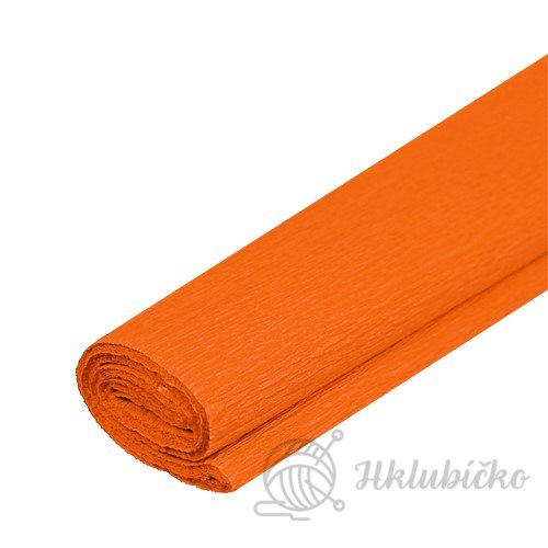 Krepový papír  -oranžová tm.