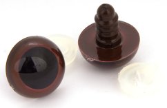 Bezpečnostní oči 15 mm-hnědé