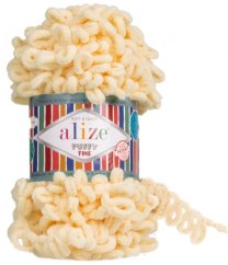 Alize Puffy fine 160 – světle žlutá / vanilka