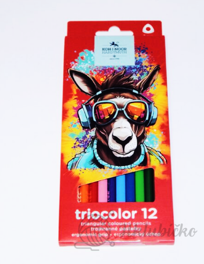 Školní pastelky 12 kusů  trojhranné Koh i noor
