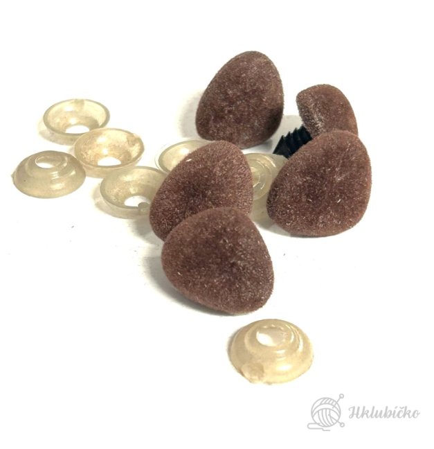 čumáček samet bezpečnostní 20 x 17  káva hnědá