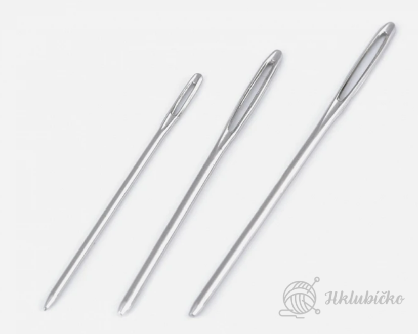 Jehly na vlnu, tupé 3ks  - 5/6/7 cm