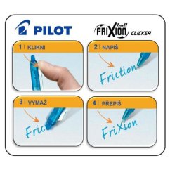 Roller gelový PILOT Frixion Clicker 0,7 černý