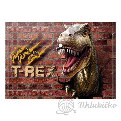 Obal spisový s klopou a drukem A5 dino Obal spisový s klopou a drukem A5 dino