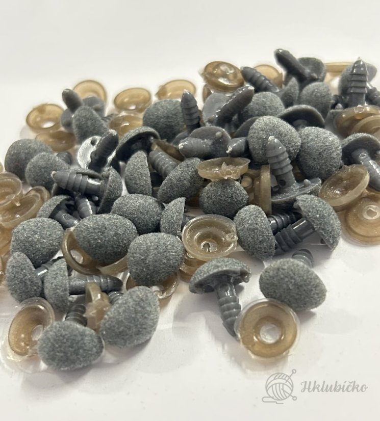 Čumáček samet bezpečnostní šedá 11×14 mm