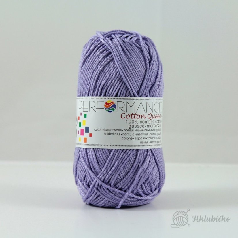 Bavlněná příze Cotton Queen 100% šeříková