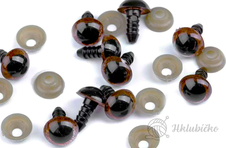 Bezpečnostní oči 10 mm-hnědé