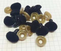 Čumáček samet bezpečnostní černá 11×14 mm